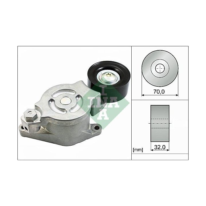 Diržo įtempiklis, V formos rumbuotas diržas INA 534 0538 10