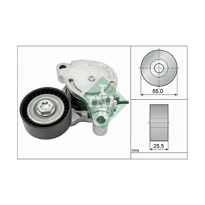 Diržo įtempiklis, V formos rumbuotas diržas INA 534 0571 10