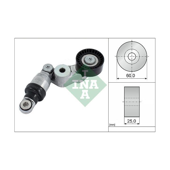Diržo įtempiklis, V formos rumbuotas diržas INA 534 0585 10
