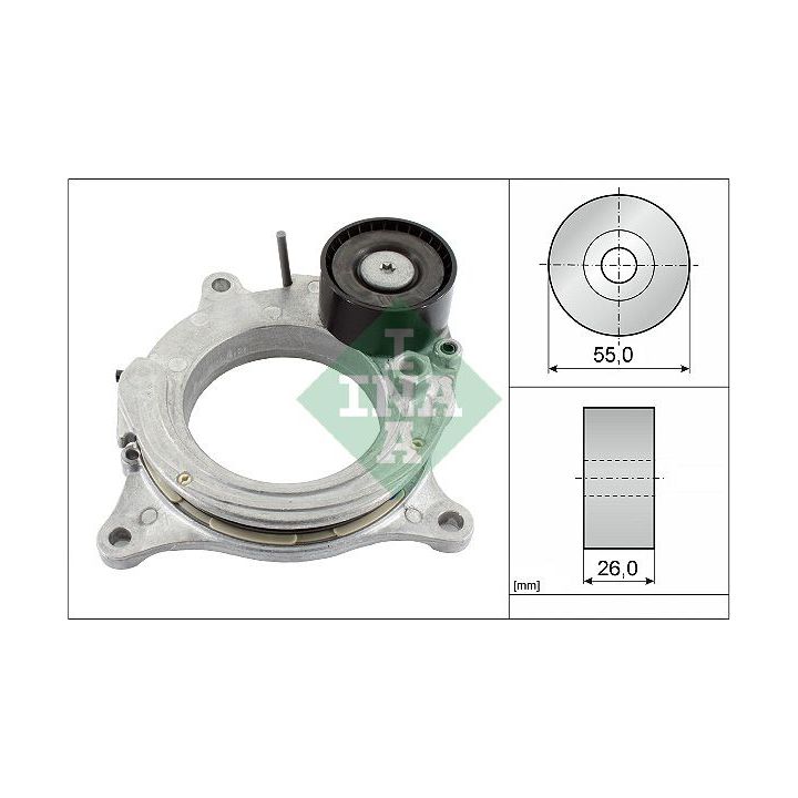 Diržo įtempiklis, V formos rumbuotas diržas INA 534 0692 10