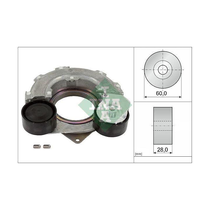 Diržo įtempiklis, V formos rumbuotas diržas INA 534 0707 10