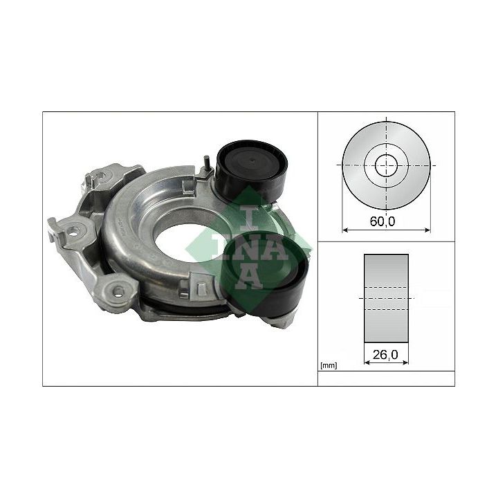Diržo įtempiklis, V formos rumbuotas diržas INA 534 0712 10