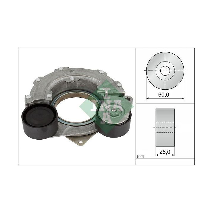 Diržo įtempiklis, V formos rumbuotas diržas INA 534 0736 10