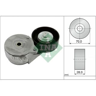 Diržo įtempiklis, V formos rumbuotas diržas INA 534 0813 10