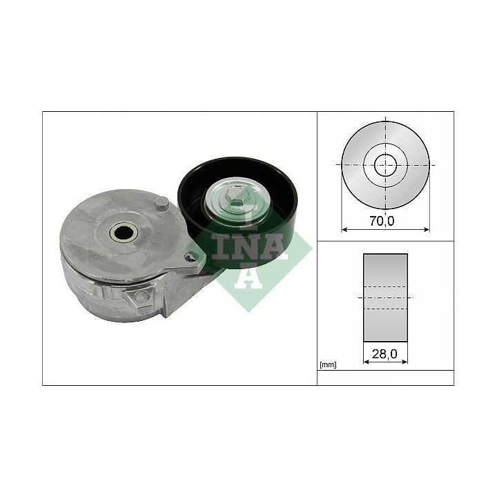 Diržo įtempiklis, V formos rumbuotas diržas INA 534 0813 10