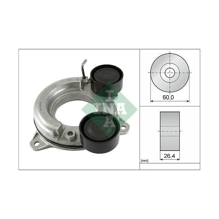 Diržo įtempiklis, V formos rumbuotas diržas INA 534 0854 10