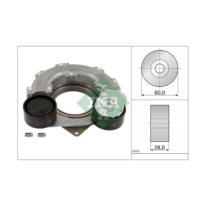 Diržo įtempiklis, V formos rumbuotas diržas INA 534 0882 10