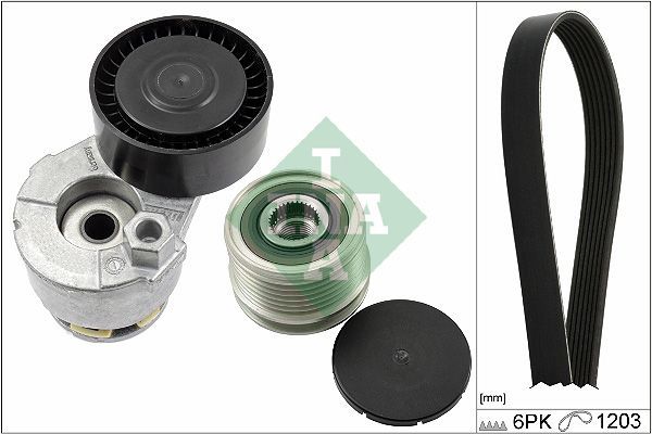 V formos rumbuotas diržas, komplektas INA 529 0009 20