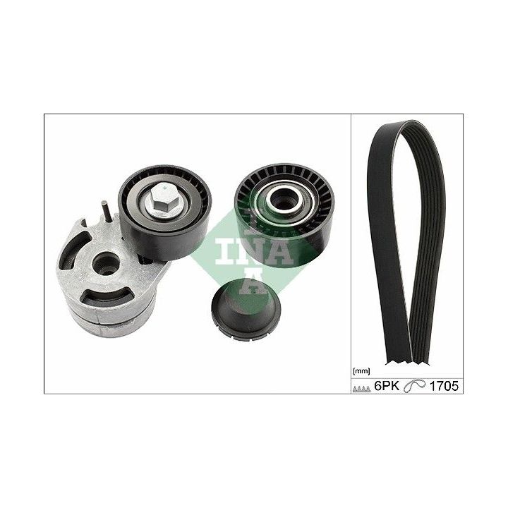 V formos rumbuotas diržas, komplektas INA 529 0012 10