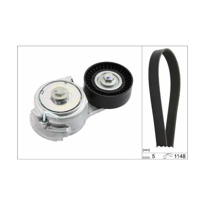 V formos rumbuotas diržas, komplektas INA 529 0013 10