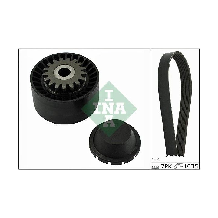 V formos rumbuotas diržas, komplektas INA 529 0016 10