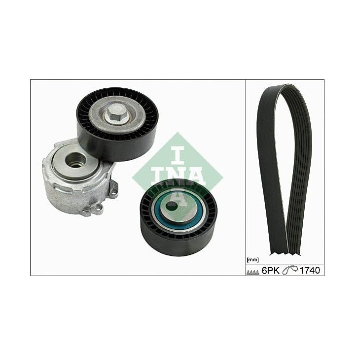 V formos rumbuotas diržas, komplektas INA 529 0017 10