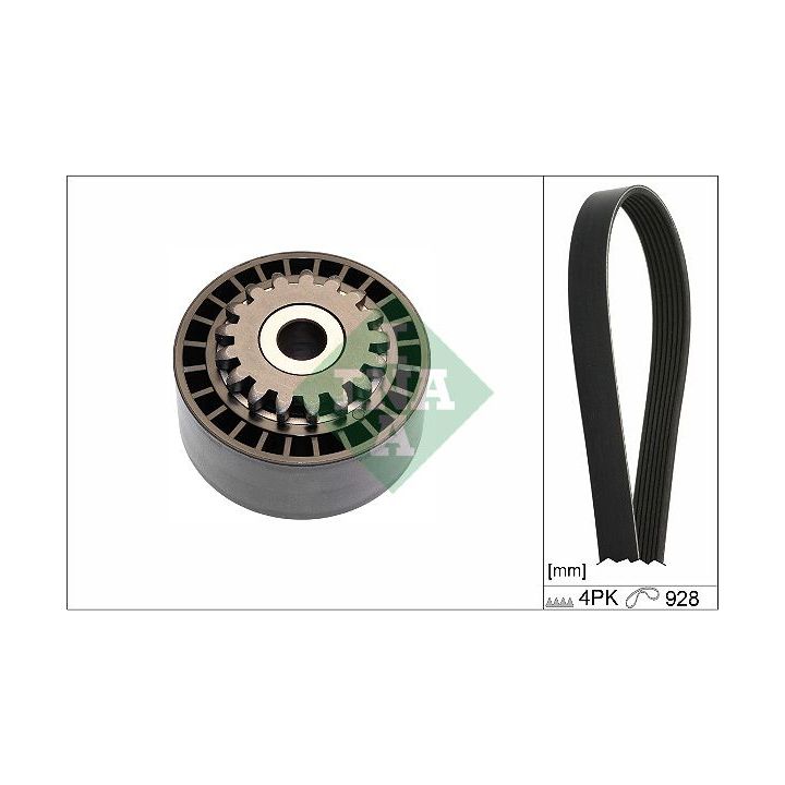 V formos rumbuotas diržas, komplektas INA 529 0100 10