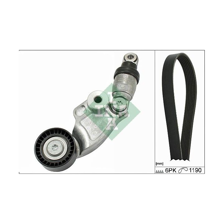 V formos rumbuotas diržas, komplektas INA 529 0119 10