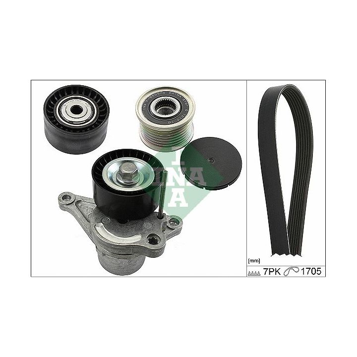 V formos rumbuotas diržas, komplektas INA 529 0120 10