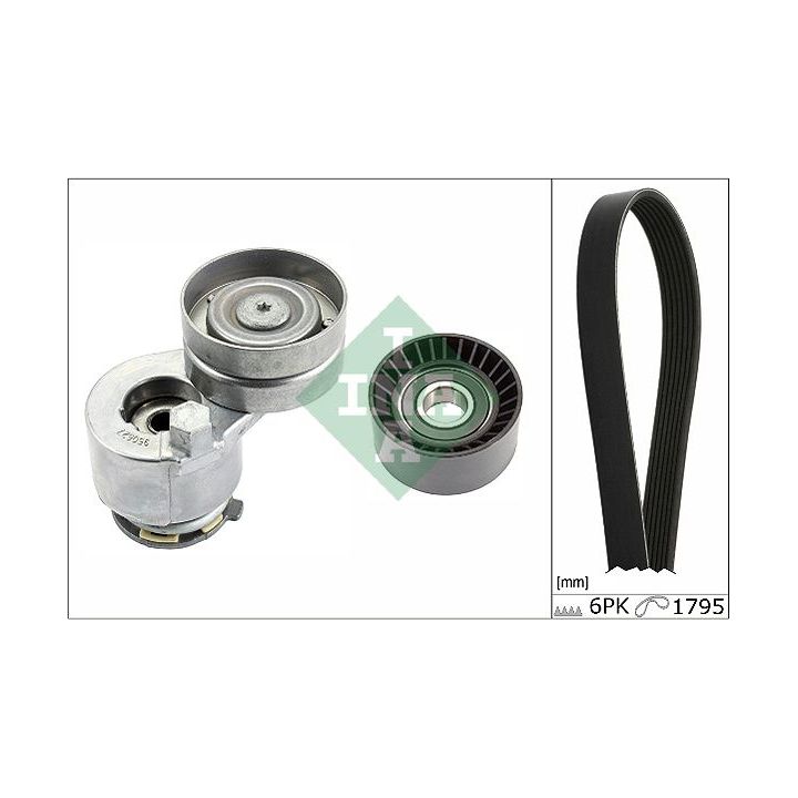 V formos rumbuotas diržas, komplektas INA 529 0124 10