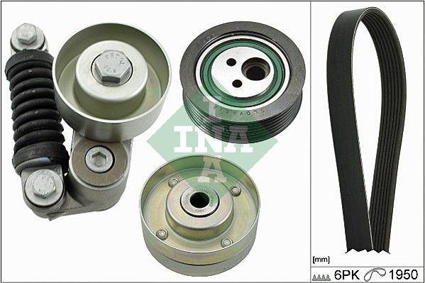 V formos rumbuotas diržas, komplektas INA 529 0126 10