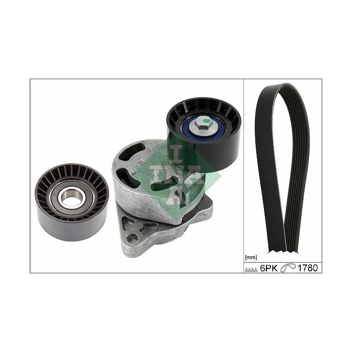 V formos rumbuotas diržas, komplektas INA 529 0137 10