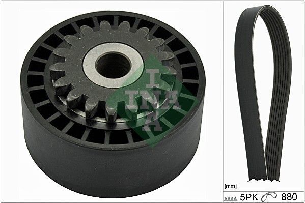 V formos rumbuotas diržas, komplektas INA 529 0172 10