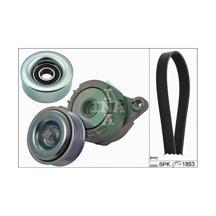 V formos rumbuotas diržas, komplektas INA 529 0176 10