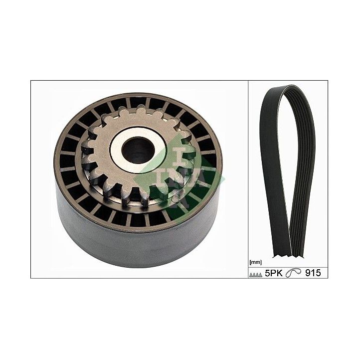 V formos rumbuotas diržas, komplektas INA 529 0177 10