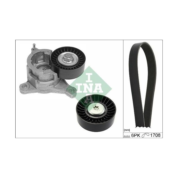 V formos rumbuotas diržas, komplektas INA 529 0184 10