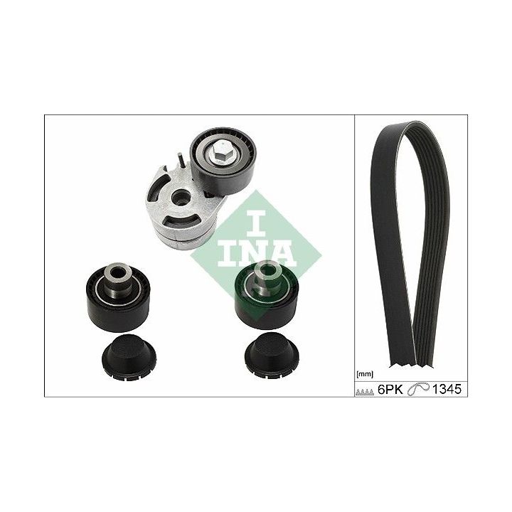 V formos rumbuotas diržas, komplektas INA 529 0186 10