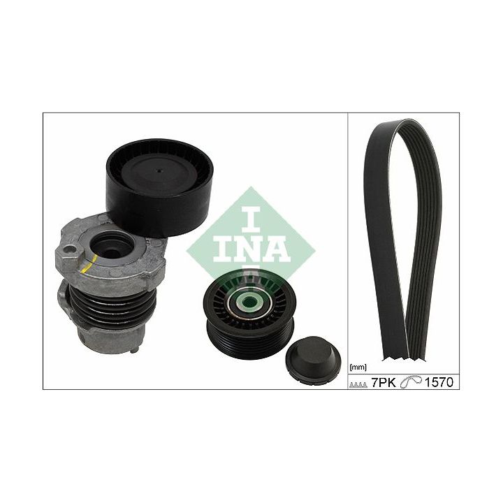 V formos rumbuotas diržas, komplektas INA 529 0187 10