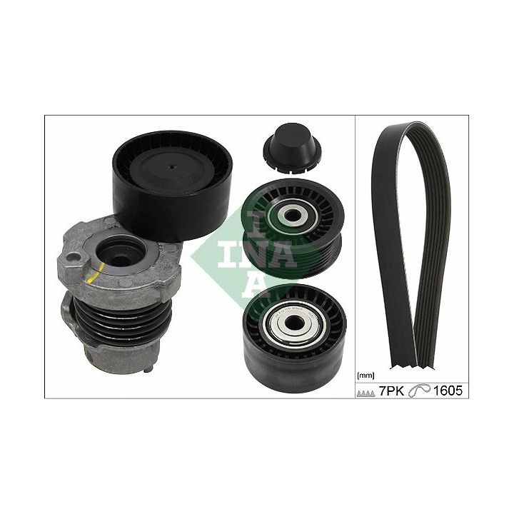 V formos rumbuotas diržas, komplektas INA 529 0194 10