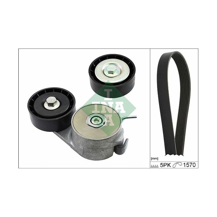 V formos rumbuotas diržas, komplektas INA 529 0223 10