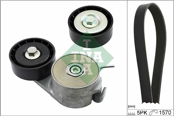 V formos rumbuotas diržas, komplektas INA 529 0223 10