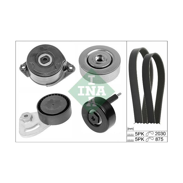 V formos rumbuotas diržas, komplektas INA 529 0253 10