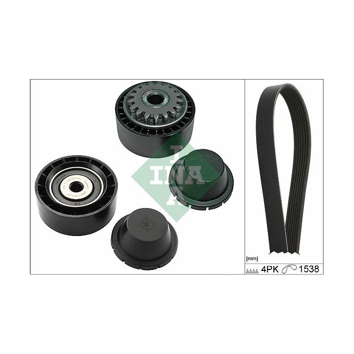 V formos rumbuotas diržas, komplektas INA 529 0280 10