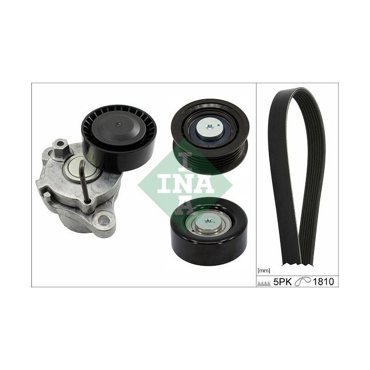 V formos rumbuotas diržas, komplektas INA 529 0299 10