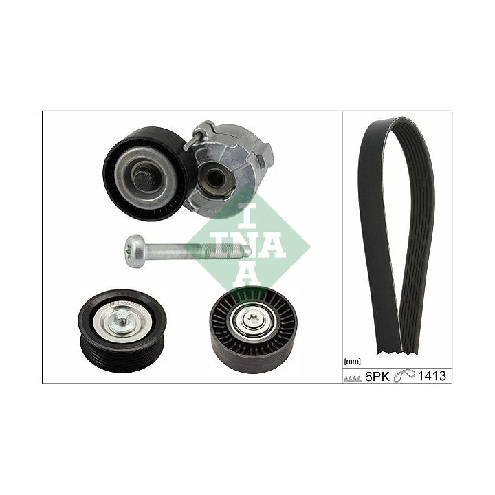 V formos rumbuotas diržas, komplektas INA 529 0304 10