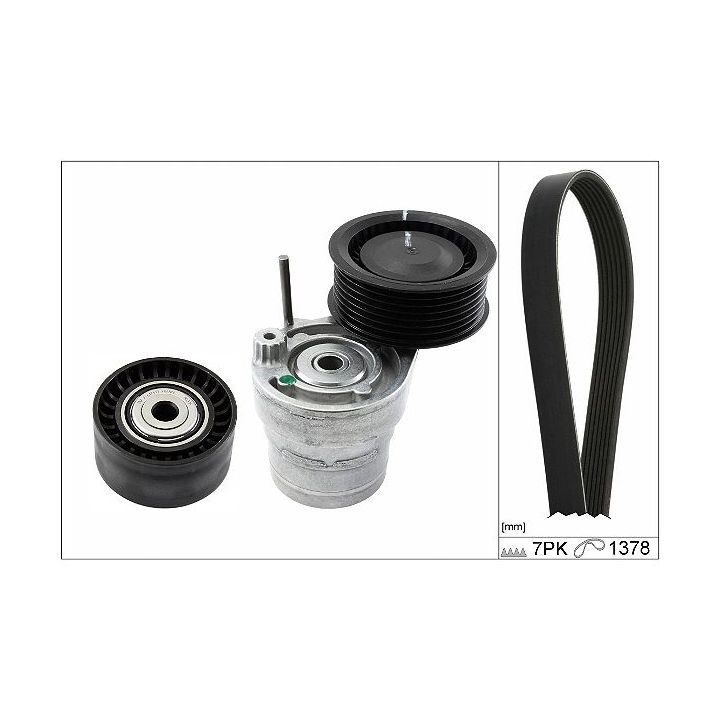 V formos rumbuotas diržas, komplektas INA 529 0313 10