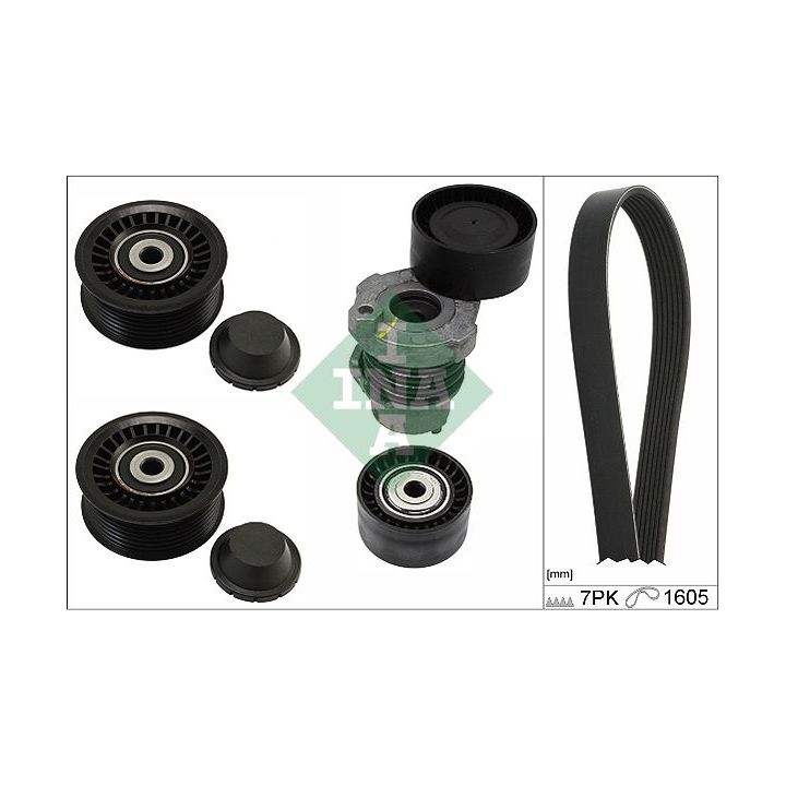 V formos rumbuotas diržas, komplektas INA 529 0316 10