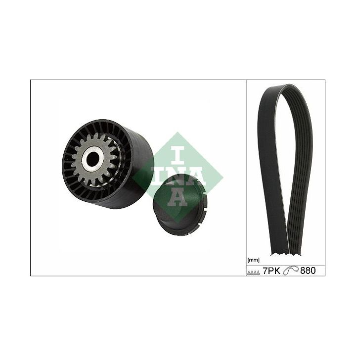 V formos rumbuotas diržas, komplektas INA 529 0318 10