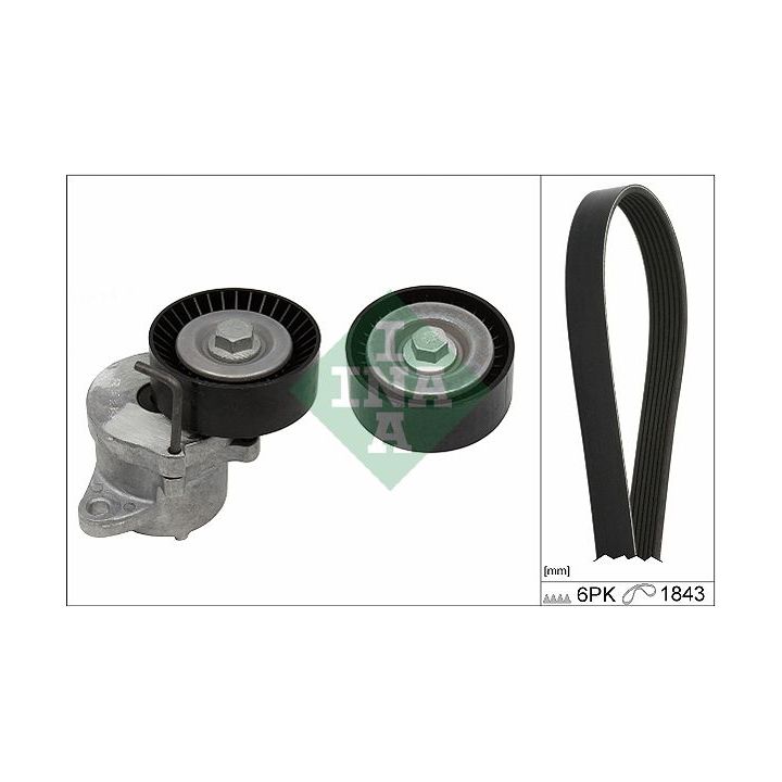 V formos rumbuotas diržas, komplektas INA 529 0350 10