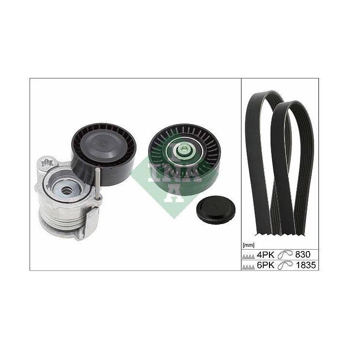 V formos rumbuotas diržas, komplektas INA 529 0359 10