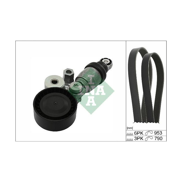 V formos rumbuotas diržas, komplektas INA 529 0371 10