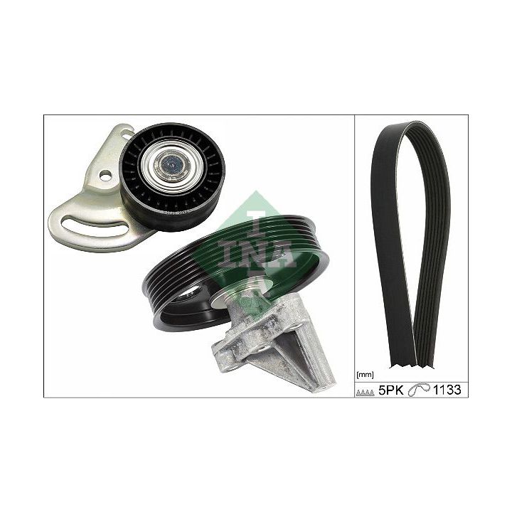 V formos rumbuotas diržas, komplektas INA 529 0396 10