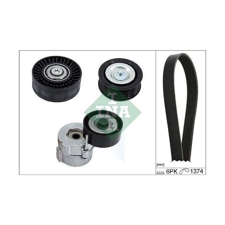 V formos rumbuotas diržas, komplektas INA 529 0417 10