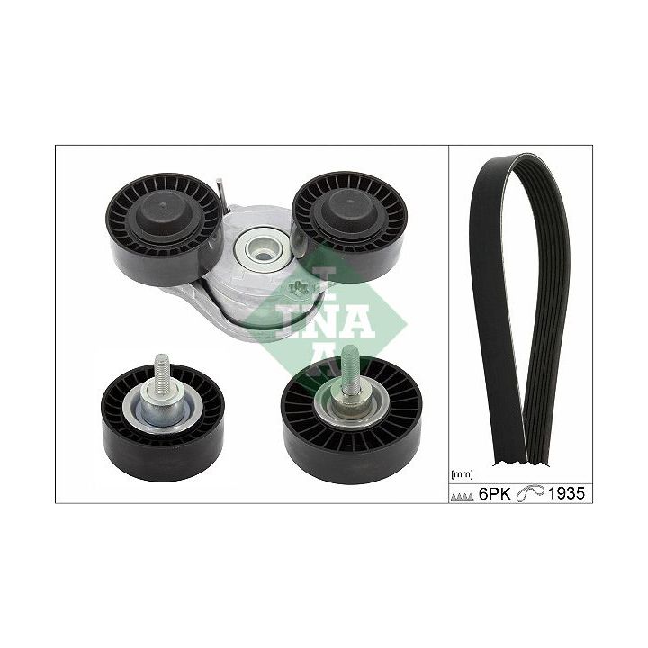 V formos rumbuotas diržas, komplektas INA 529 0426 10