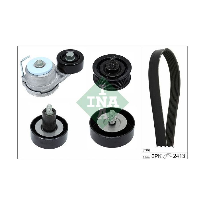 V formos rumbuotas diržas, komplektas INA 529 0430 10