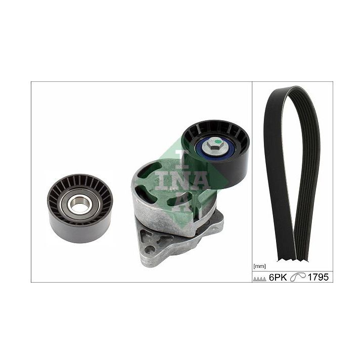 V formos rumbuotas diržas, komplektas INA 529 0433 10