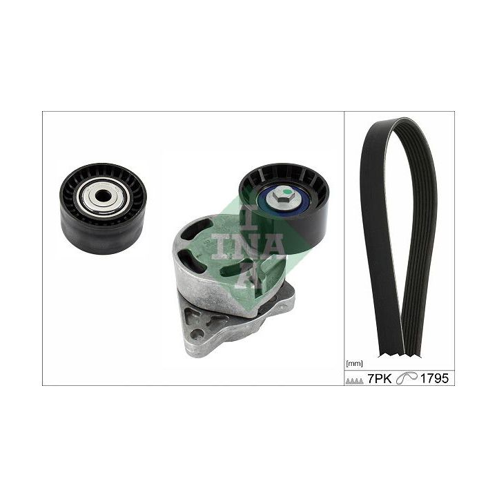 V formos rumbuotas diržas, komplektas INA 529 0435 10