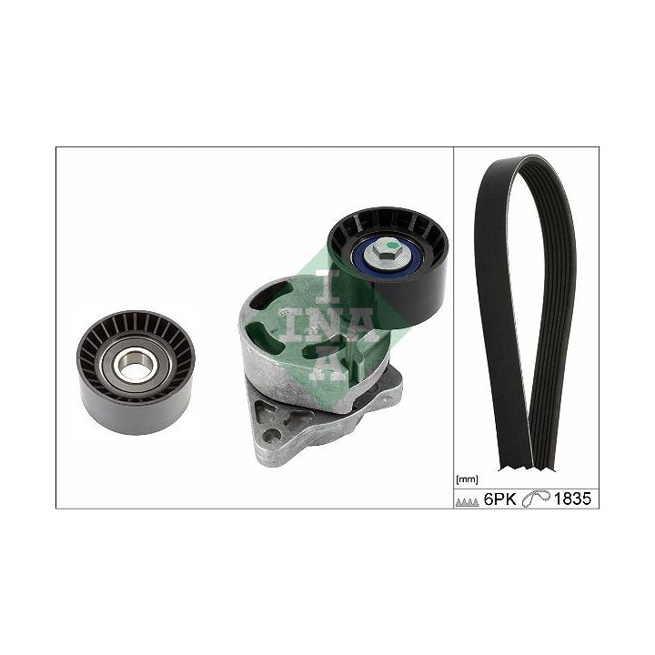 V formos rumbuotas diržas, komplektas INA 529 0436 10