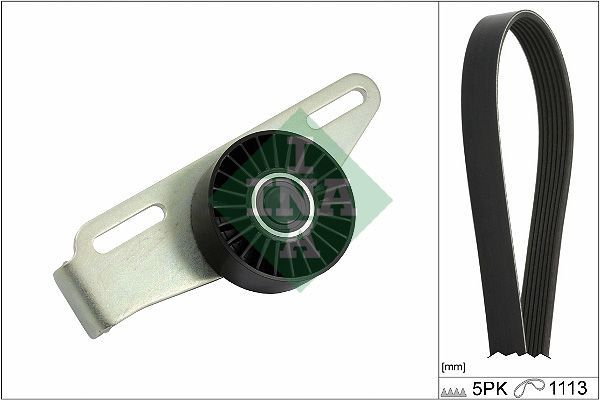 V formos rumbuotas diržas, komplektas INA 529 0441 10