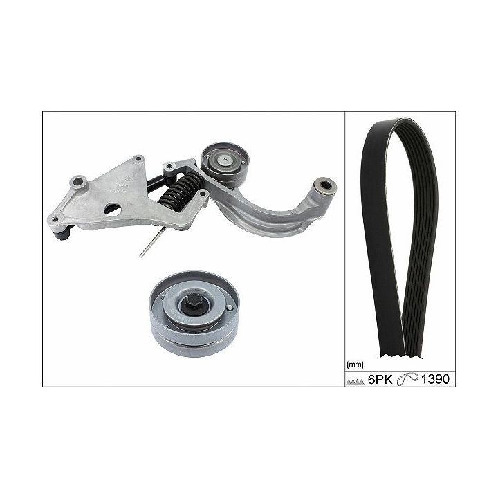 V formos rumbuotas diržas, komplektas INA 529 0457 10